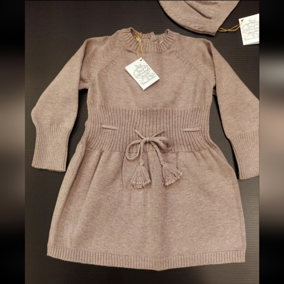 NWT Feltman Brothers Knit Dress & Matching Hat ~ sz 12 mo - Picture 2 of 7